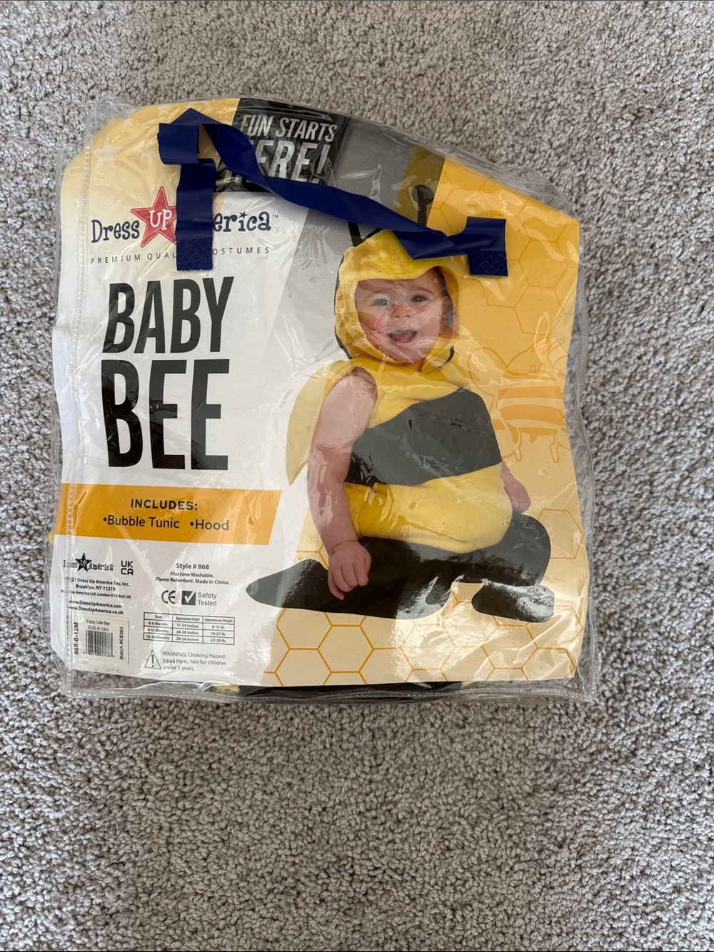 Dress Up America Baby Bee Toddler Costume - Yellow and Black